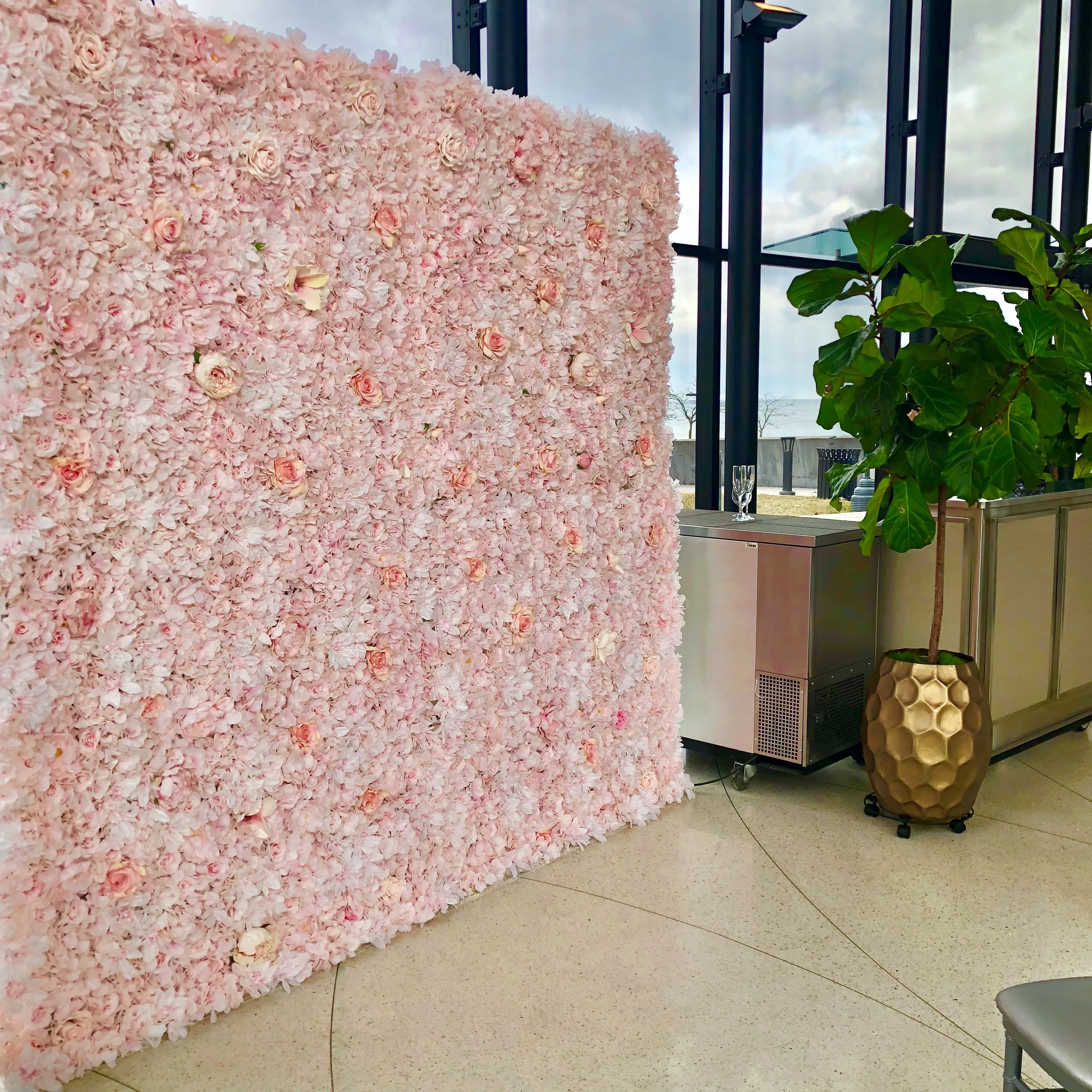 Pink Blush Flower Wall