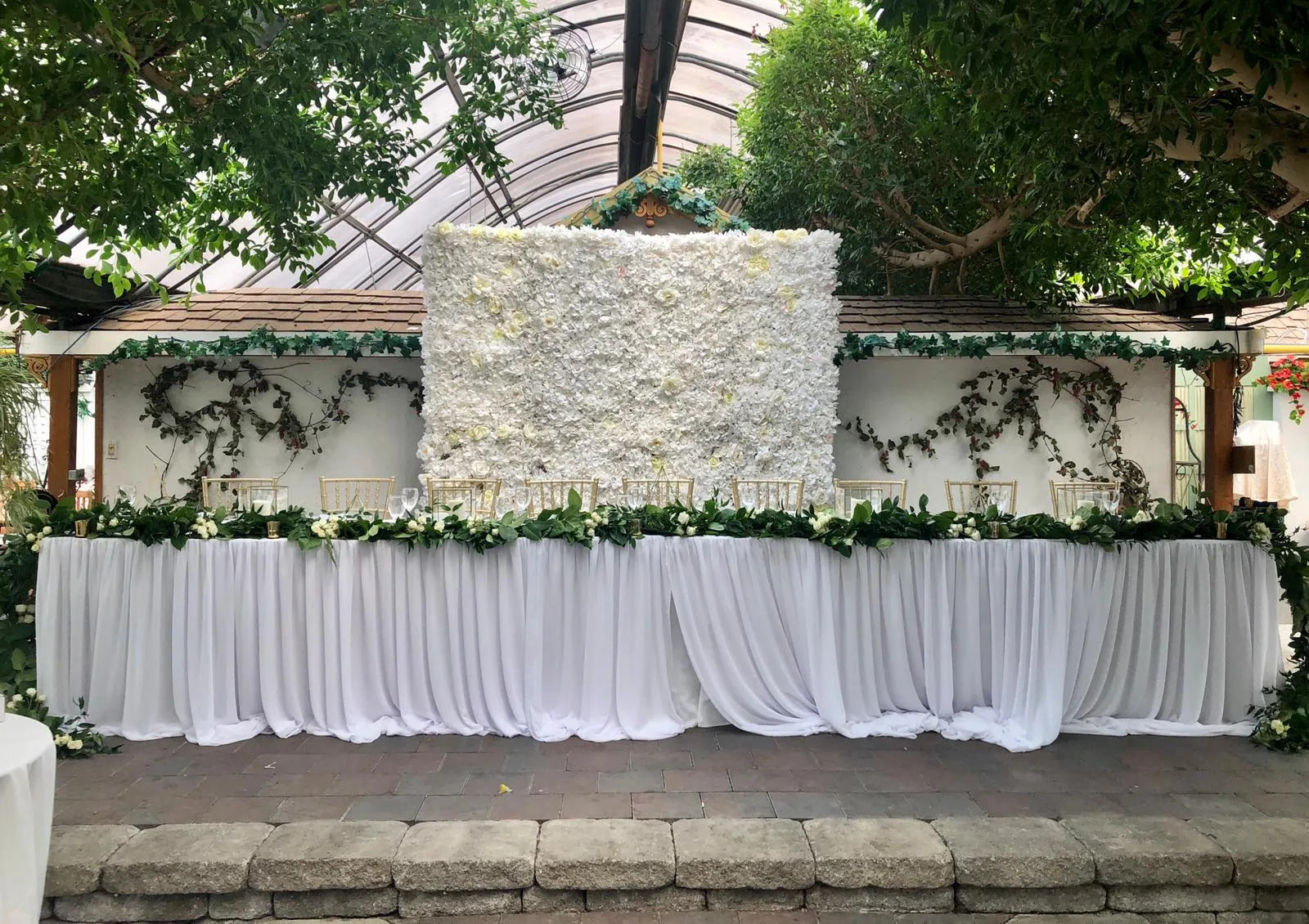 White Flower Wall Backdrop