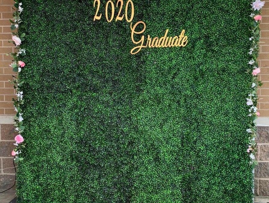 green boxwood wall brampton graduation