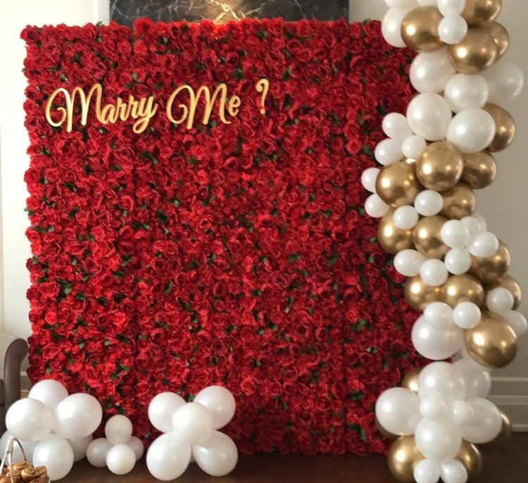Red Flower Wall - Toronto Wedding Vow Renewal