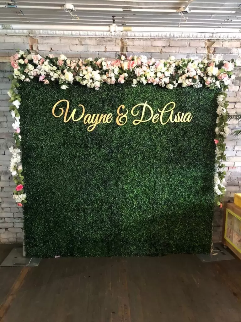 Green Mississauga Flower Wall For Rent