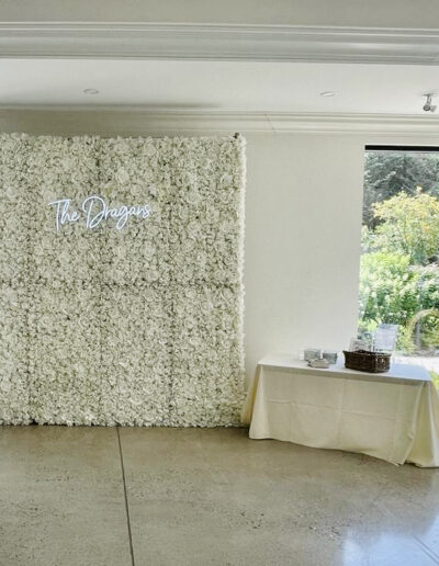 milton flower wall rental