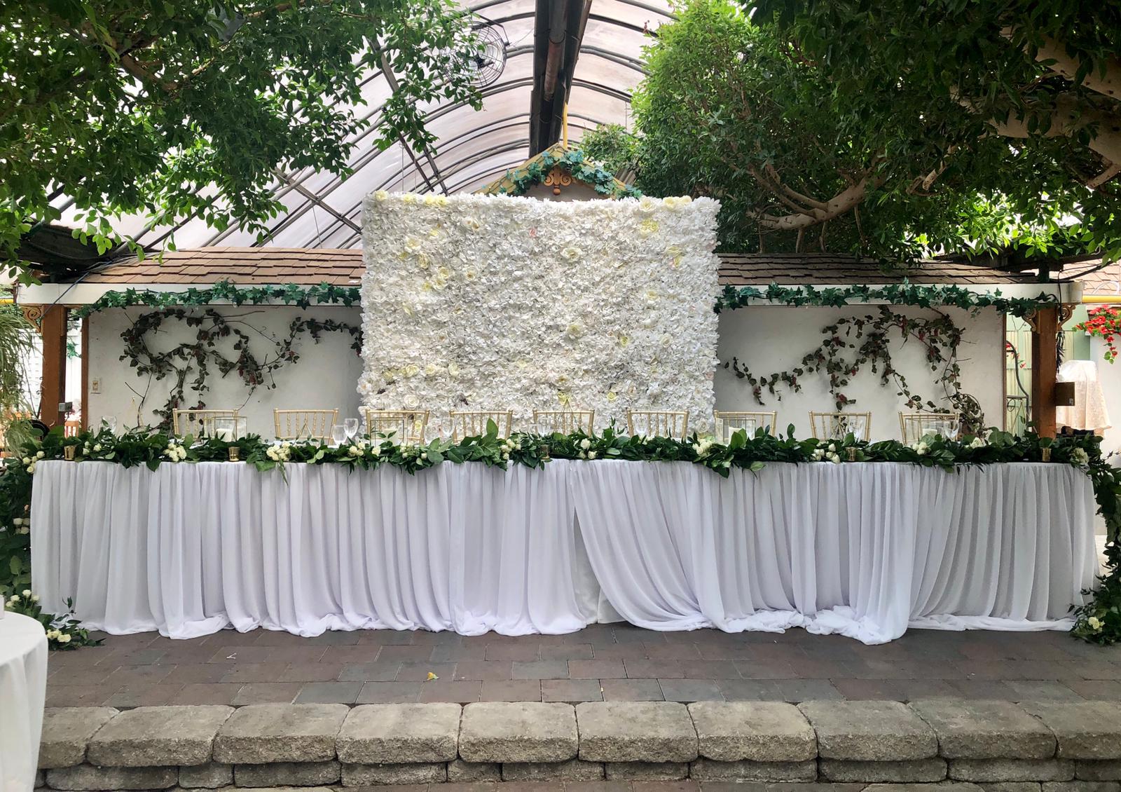 White Flower wall - Wedding Reception Rentals Mississauga
