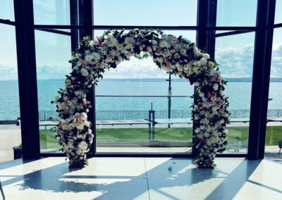 mixed flower arch