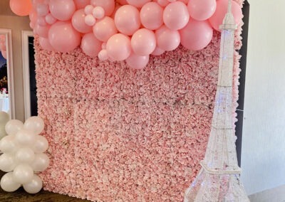 Pink Blush Flower Wall Rental