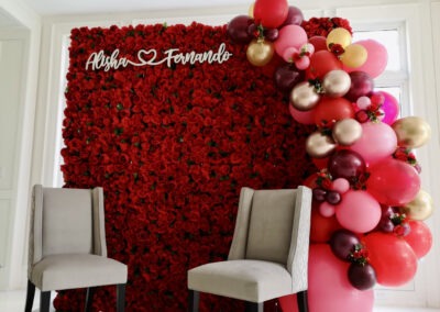 uxbridge red rose flower wall