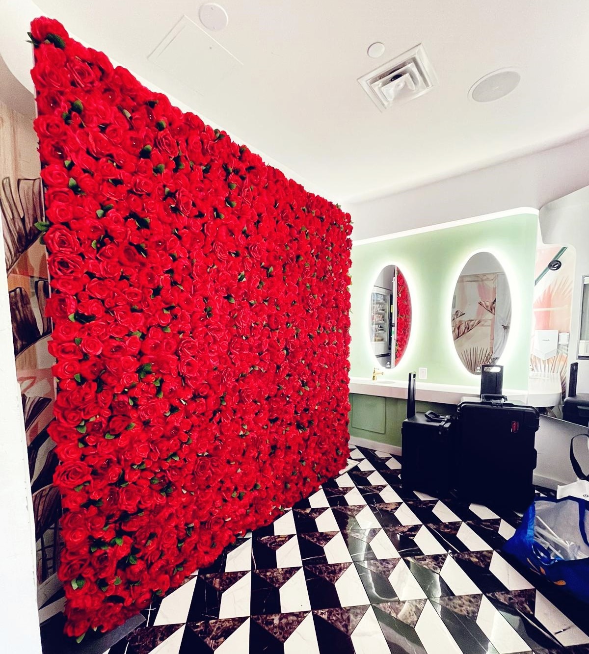 St. Catharines Red Rose Flower Wall Backdrop for Your Baby Shower