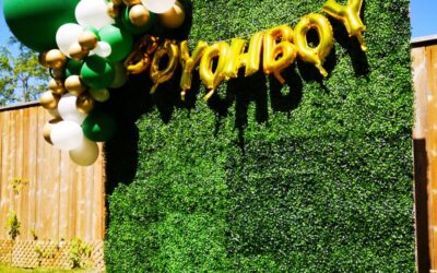 Aurora Green Grass Backdrop Rental for Baby Showers