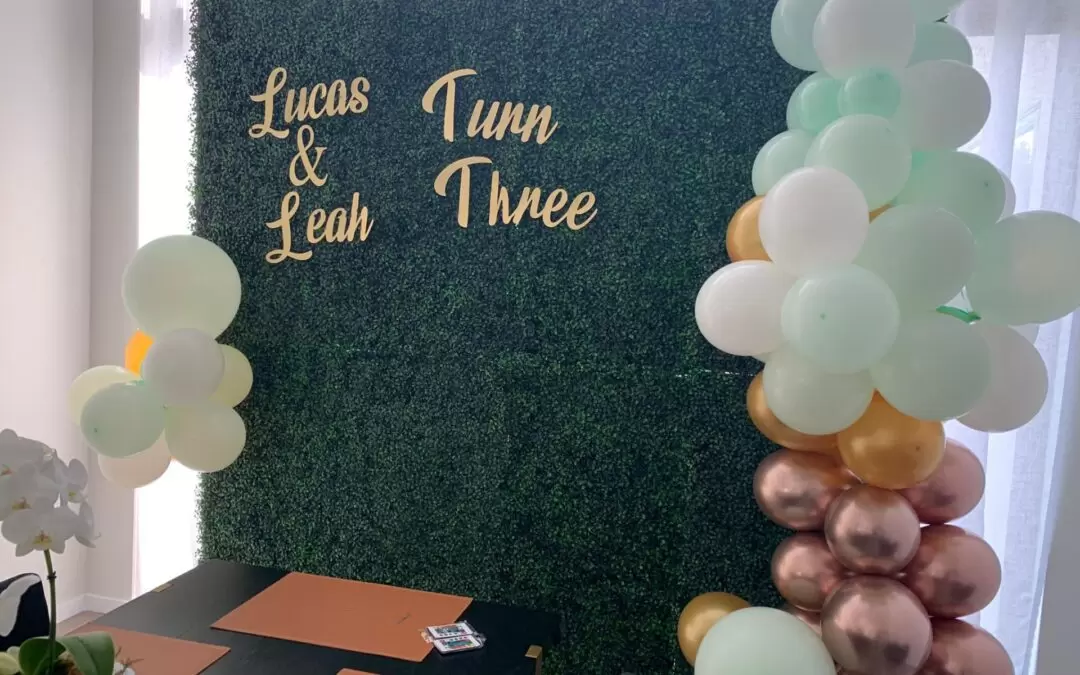 Birthday Party Green Boxwood Backdrop St. Catharines