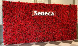 Trendy Belleville Corporate Flower Backdrop