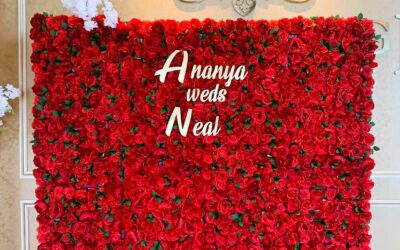 Kingston Wedding Red Rose Flower Wall Backdrop Rental