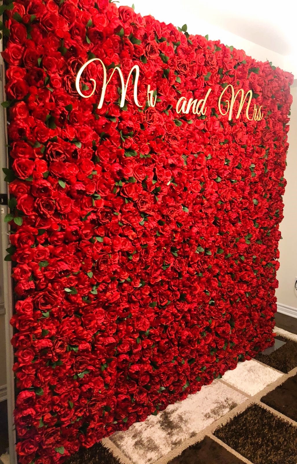 Beautiful Niagara Falls Bridal Shower Flower Wall Ideas