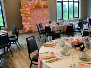 Why Rent Muskoka Pink Blush Flower Wall Backdrop