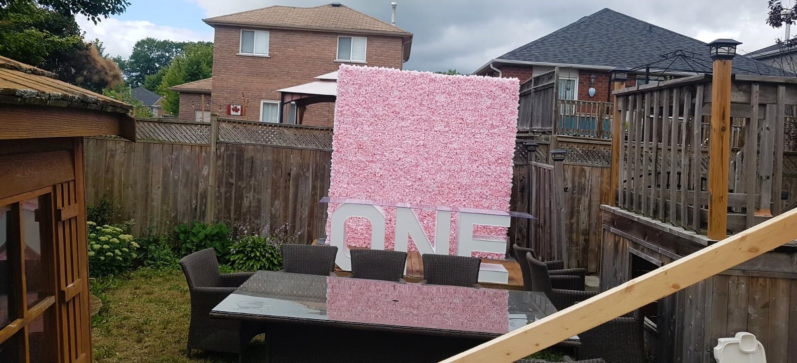 Why Rent Muskoka Pink Blush Flower Wall Backdrop
