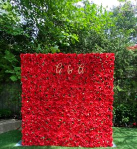 Why Rent Bracebridge Red Rose Flower Wall Backdrop