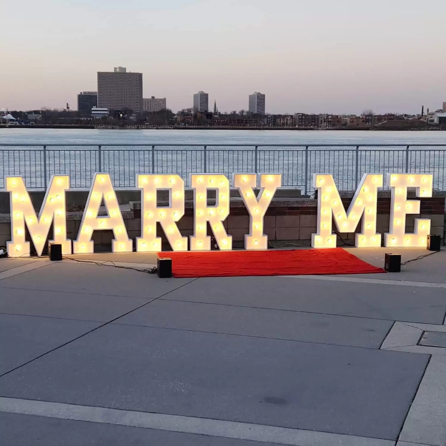 Marry Me Marquee Letters